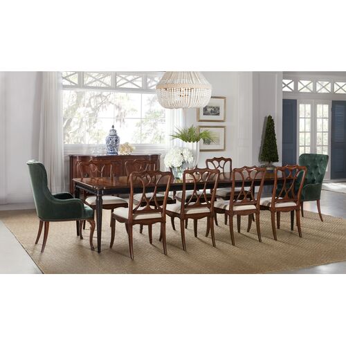 Charleston Leg Rectangular Extension Dining Table, Black Cherry 2 Charleston Leg Rectangular Extension Dining Table, Black Cherry