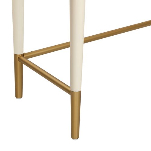 Remi Vegan Leather Wrapped Vanity Desk 9 Remi Vegan Leather Wrapped Vanity Desk