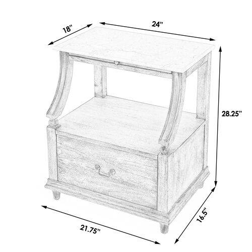 Liam Marble 1-Drawer Nightstand 9 Liam Marble 1-Drawer Nightstand