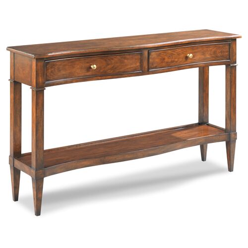 Serpentine Console, Hazelnut