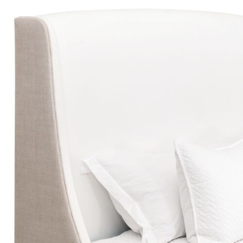James 2-Tone Wingback Bed, Performance Linen 10 James 2-Tone Wingback Bed, Performance Linen