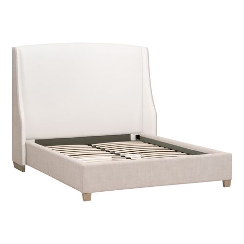 James 2-Tone Wingback Bed, Performance Linen 5 James 2-Tone Wingback Bed, Performance Linen