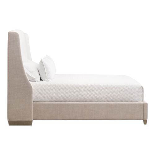 James 2-Tone Wingback Bed, Performance Linen 8 James 2-Tone Wingback Bed, Performance Linen