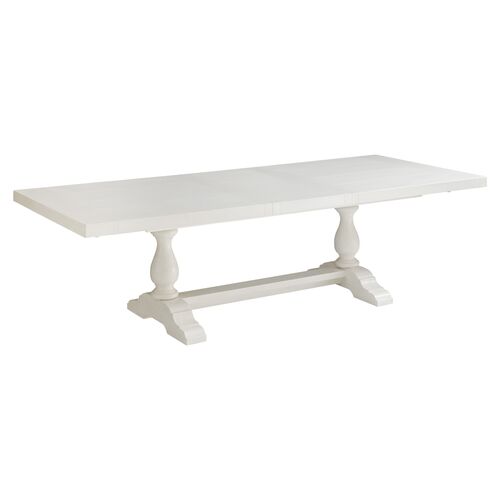 Ocean Breeze Captiva Rectangular Extension Dining Table, White 2 Ocean Breeze Captiva Rectangular Extension Dining Table, White