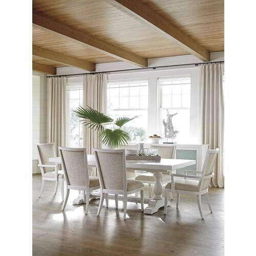 Ocean Breeze Captiva Rectangular Extension Dining Table, White 7 Ocean Breeze Captiva Rectangular Extension Dining Table, White