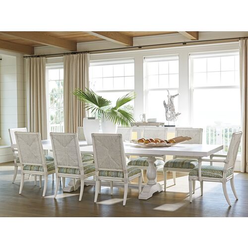 Ocean Breeze Captiva Rectangular Extension Dining Table, White 8 Ocean Breeze Captiva Rectangular Extension Dining Table, White