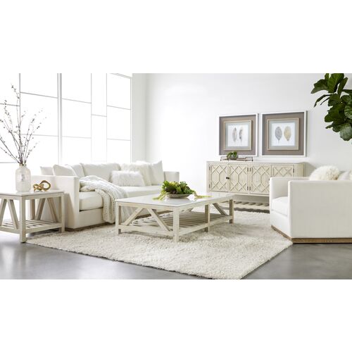 Ryan Plinth-Base Sofa Chair, Pearl Performance 10 Ryan Plinth-Base Sofa Chair, Pearl Performance