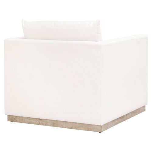 Ryan Plinth-Base Sofa Chair, Pearl Performance 4 Ryan Plinth-Base Sofa Chair, Pearl Performance