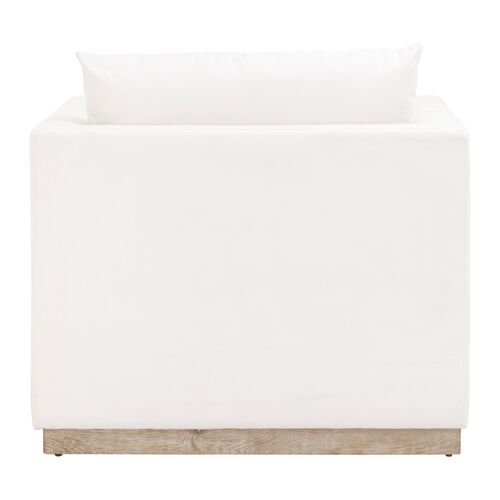 Ryan Plinth-Base Sofa Chair, Pearl Performance 5 Ryan Plinth-Base Sofa Chair, Pearl Performance