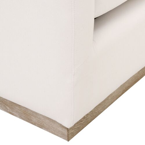 Ryan Plinth-Base Sofa Chair, Pearl Performance 6 Ryan Plinth-Base Sofa Chair, Pearl Performance