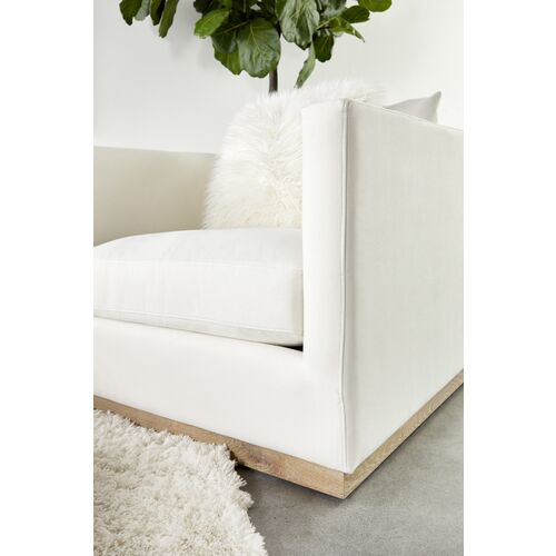 Ryan Plinth-Base Sofa Chair, Pearl Performance 9 Ryan Plinth-Base Sofa Chair, Pearl Performance