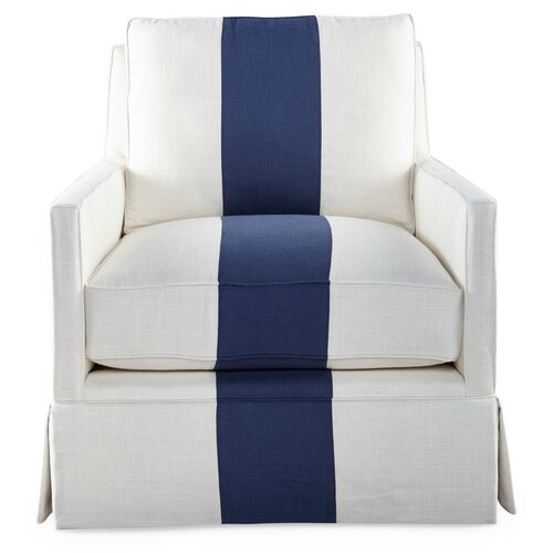 Auburn Club Chair, Stripe 2 Auburn Club Chair, Stripe