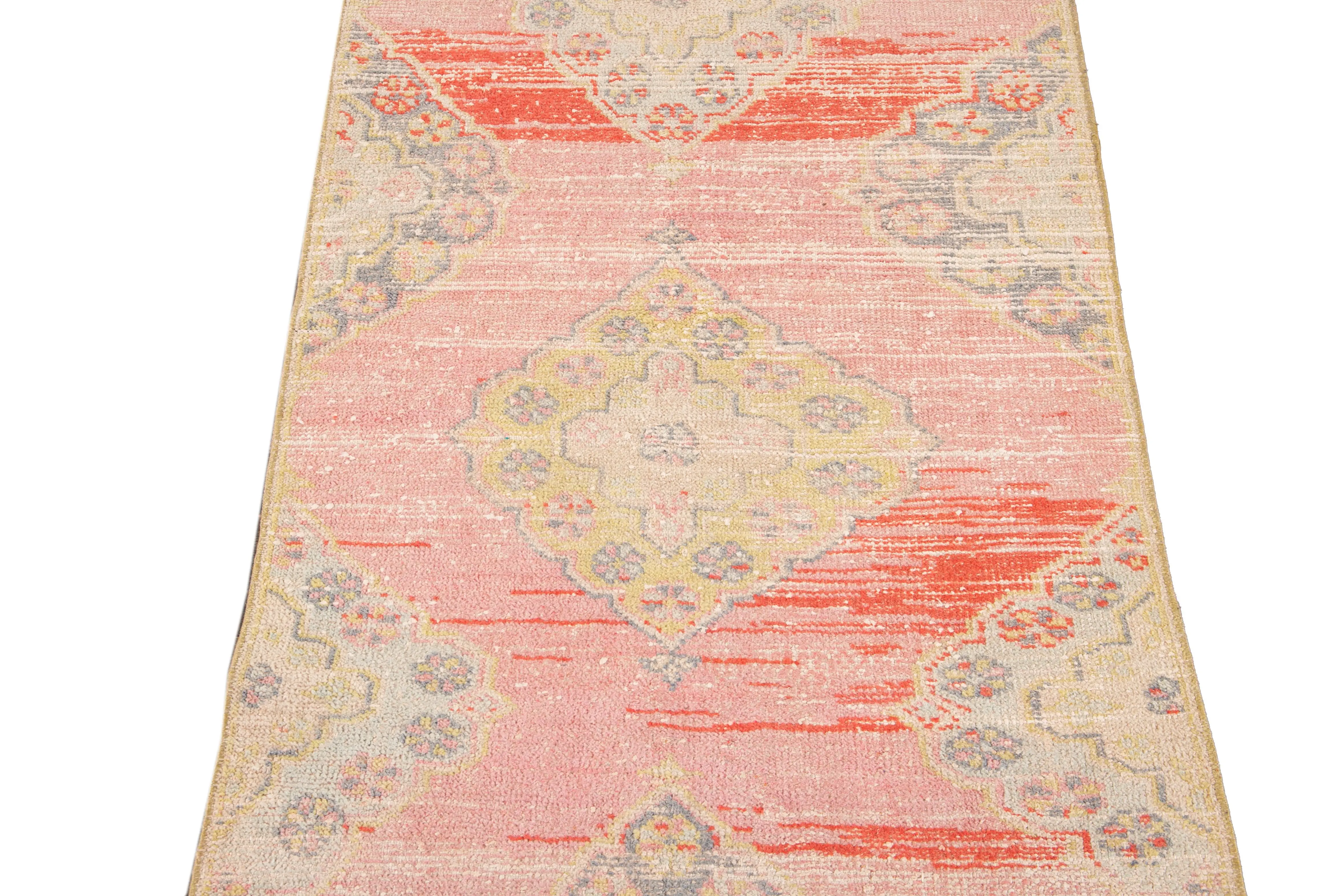 Vintage Turkish Geometric Wool Runner 6 Vintage Turkish Geometric Wool Runner