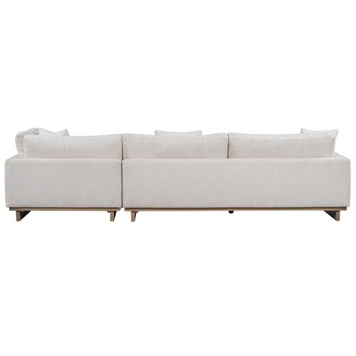 Mia Sectional Chaise, Cream Performance 14 Mia Sectional Chaise, Cream Performance