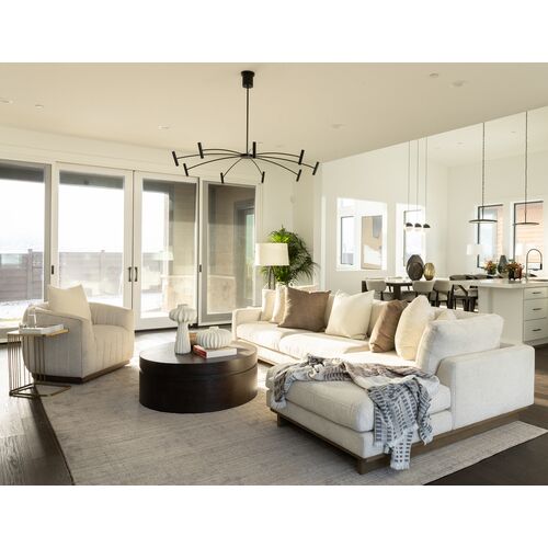Mia Sectional Chaise, Cream Performance 2 Mia Sectional Chaise, Cream Performance