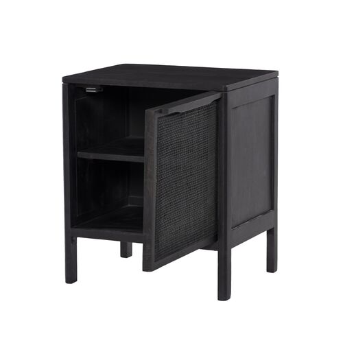 Selena Cane Nightstand, Black 5 Selena Cane Nightstand, Black