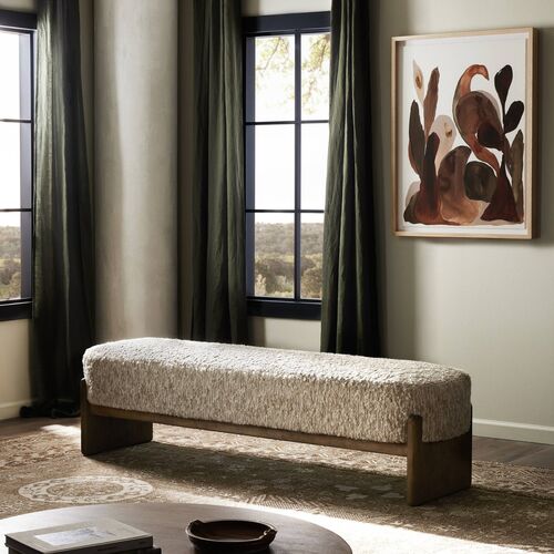 Marshall Wool Accent Bench, Solema Cream 2 Marshall Wool Accent Bench, Solema Cream