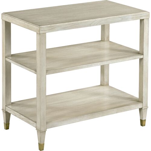 Adele Three-Tier Side Table, Ash/Brass 1 Adele Three-Tier Side Table, Ash/Brass