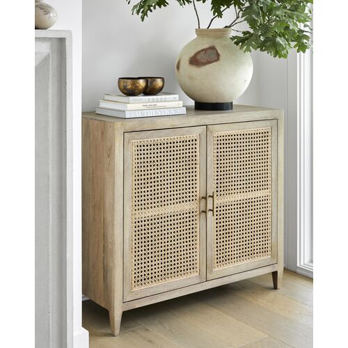 Yule 2-Door Rattan Cabinet, Natural 2 Yule 2-Door Rattan Cabinet, Natural