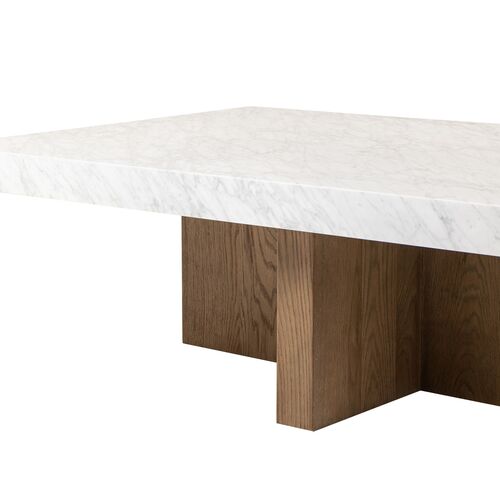 Valentina Rectangular Coffee Table, White Carrara Marble 6 Valentina Rectangular Coffee Table, White Carrara Marble