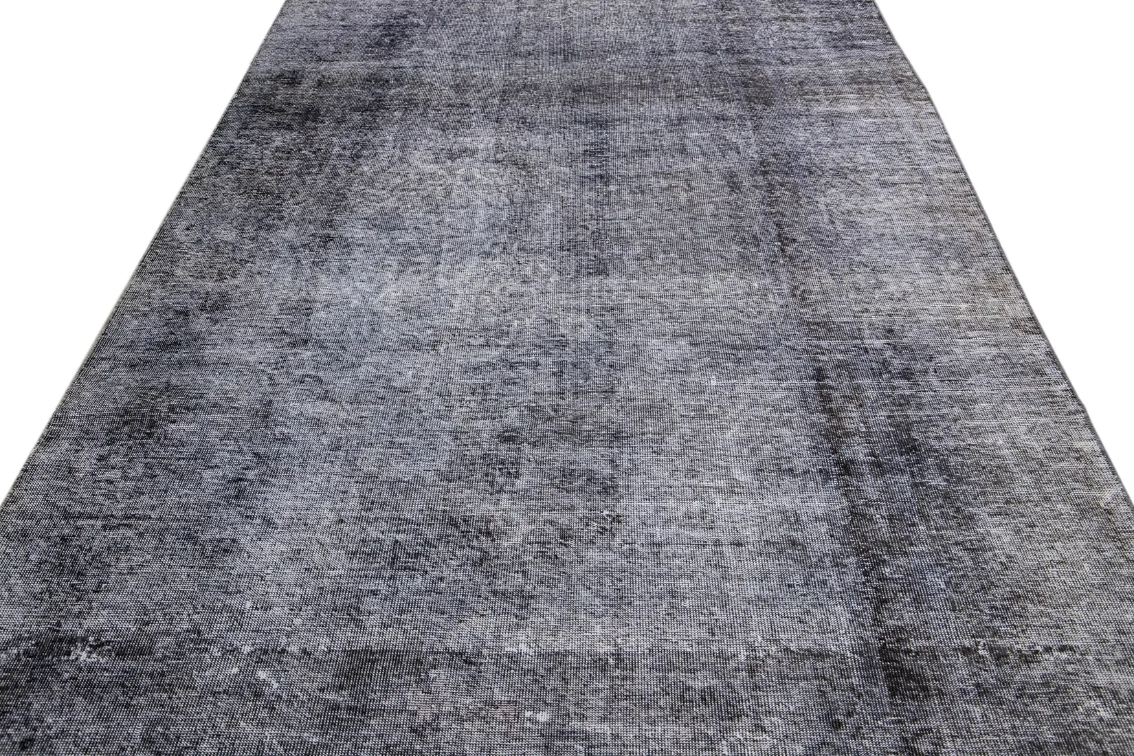 Vintage Asian Overdyed Solid Runner Rug 5 Vintage Asian Overdyed Solid Runner Rug