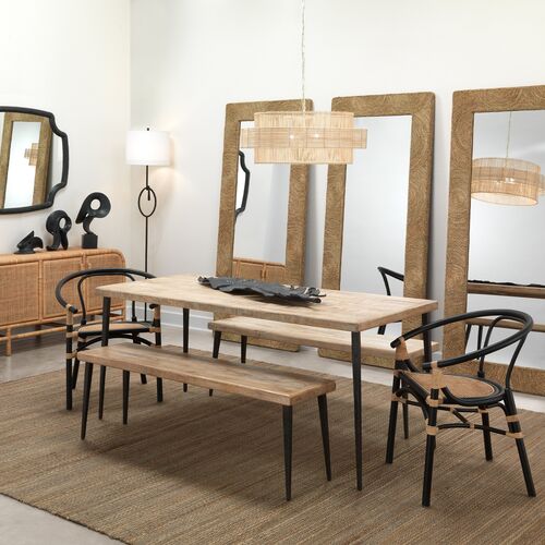 Farmhouse Dining Table, Natural 4 Farmhouse Dining Table, Natural