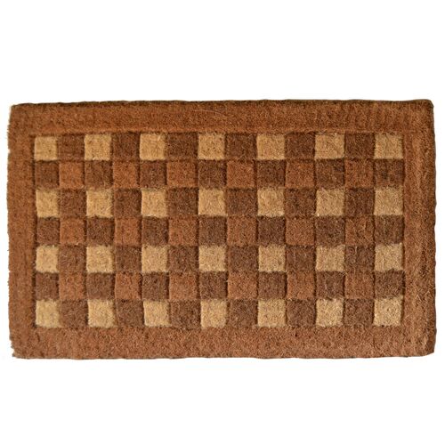 Square Pattern Doormat, Brown 1 Square Pattern Doormat, Brown