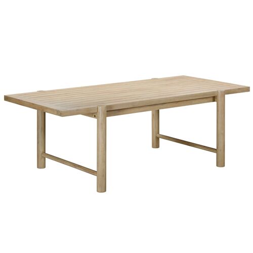 Daxton Outdoor Rectangular Dining Table, Light Teak 1 Daxton Outdoor Rectangular Dining Table, Light Teak