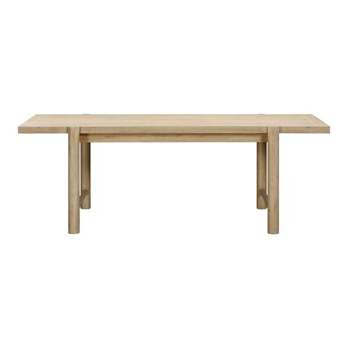 Daxton Outdoor Rectangular Dining Table, Light Teak 3 Daxton Outdoor Rectangular Dining Table, Light Teak