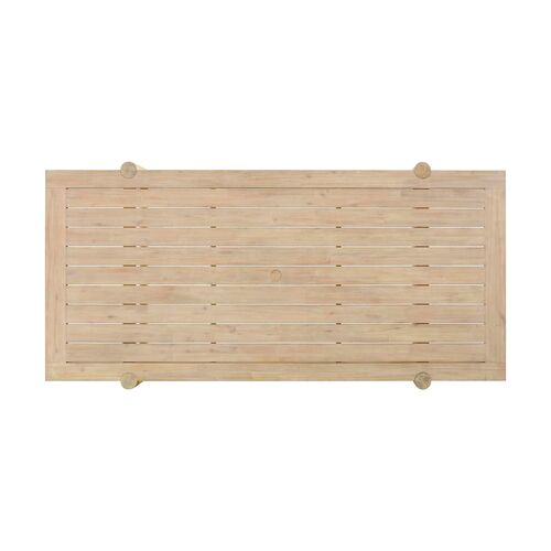 Daxton Outdoor Rectangular Dining Table, Light Teak 4 Daxton Outdoor Rectangular Dining Table, Light Teak