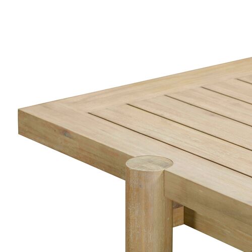Daxton Outdoor Rectangular Dining Table, Light Teak 5 Daxton Outdoor Rectangular Dining Table, Light Teak