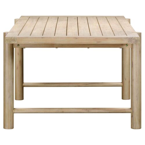Daxton Outdoor Rectangular Dining Table, Light Teak 6 Daxton Outdoor Rectangular Dining Table, Light Teak