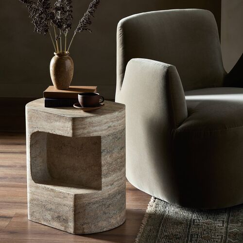 Sloane Concrete End Table, Sandy Grey 2 Sloane Concrete End Table, Sandy Grey