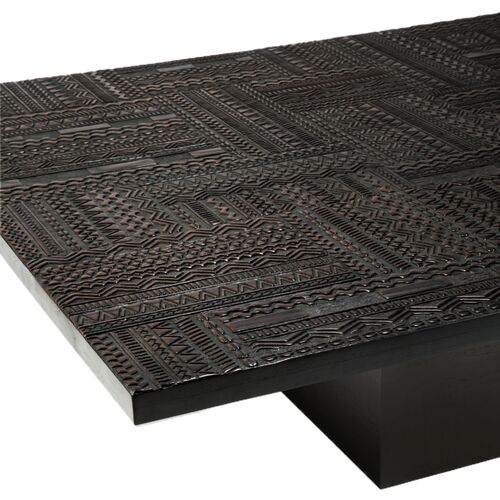Tabwa Teak Coffee Table, Black 3 Tabwa Teak Coffee Table, Black