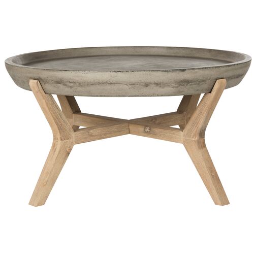 Vinal Outdoor Coffee Table, Dark Gray