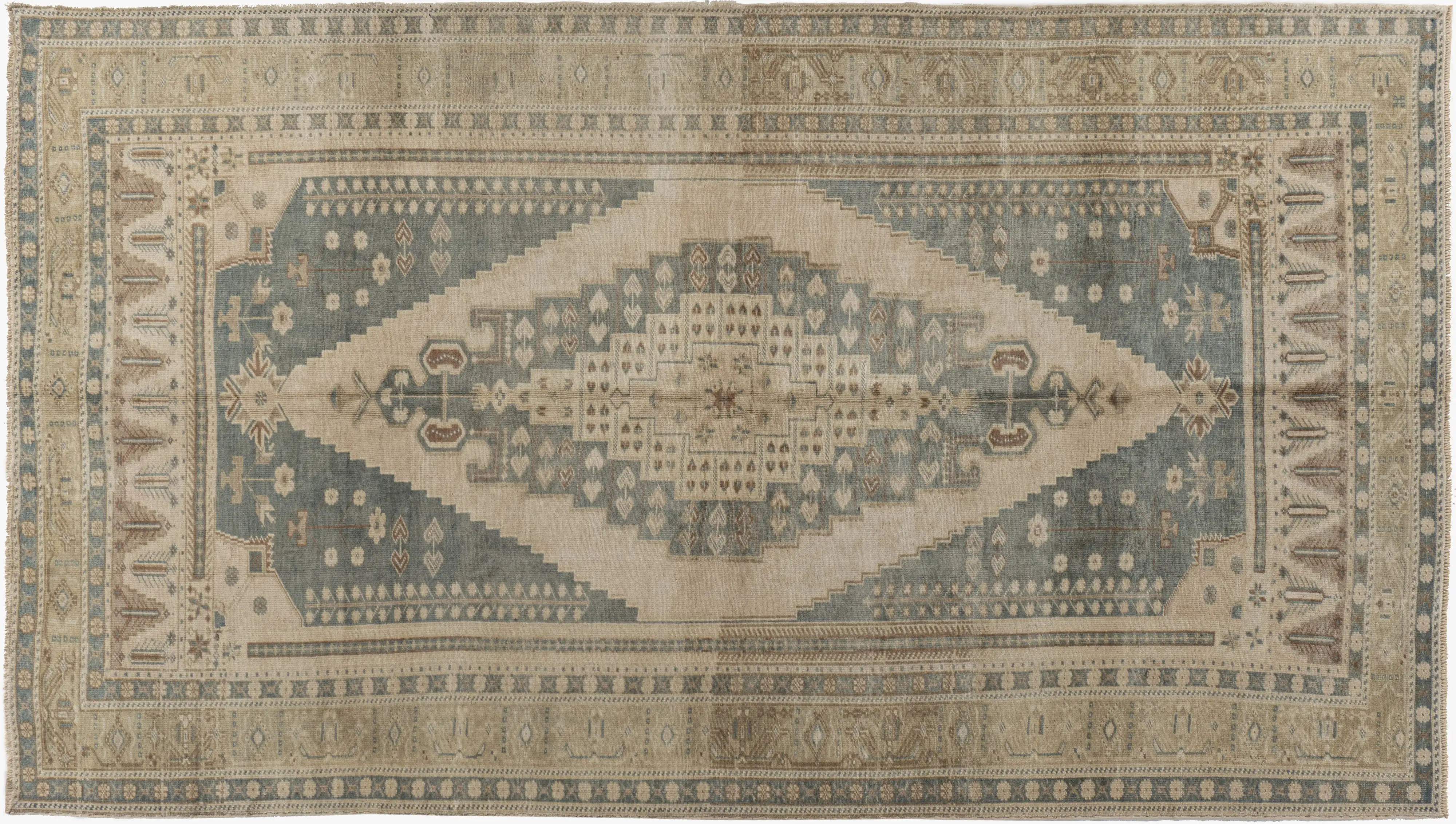 Oushak Hand Knotted Wool Rug 5'7 X 10'2 1 Oushak Hand Knotted Wool Rug 5'7 X 10'2