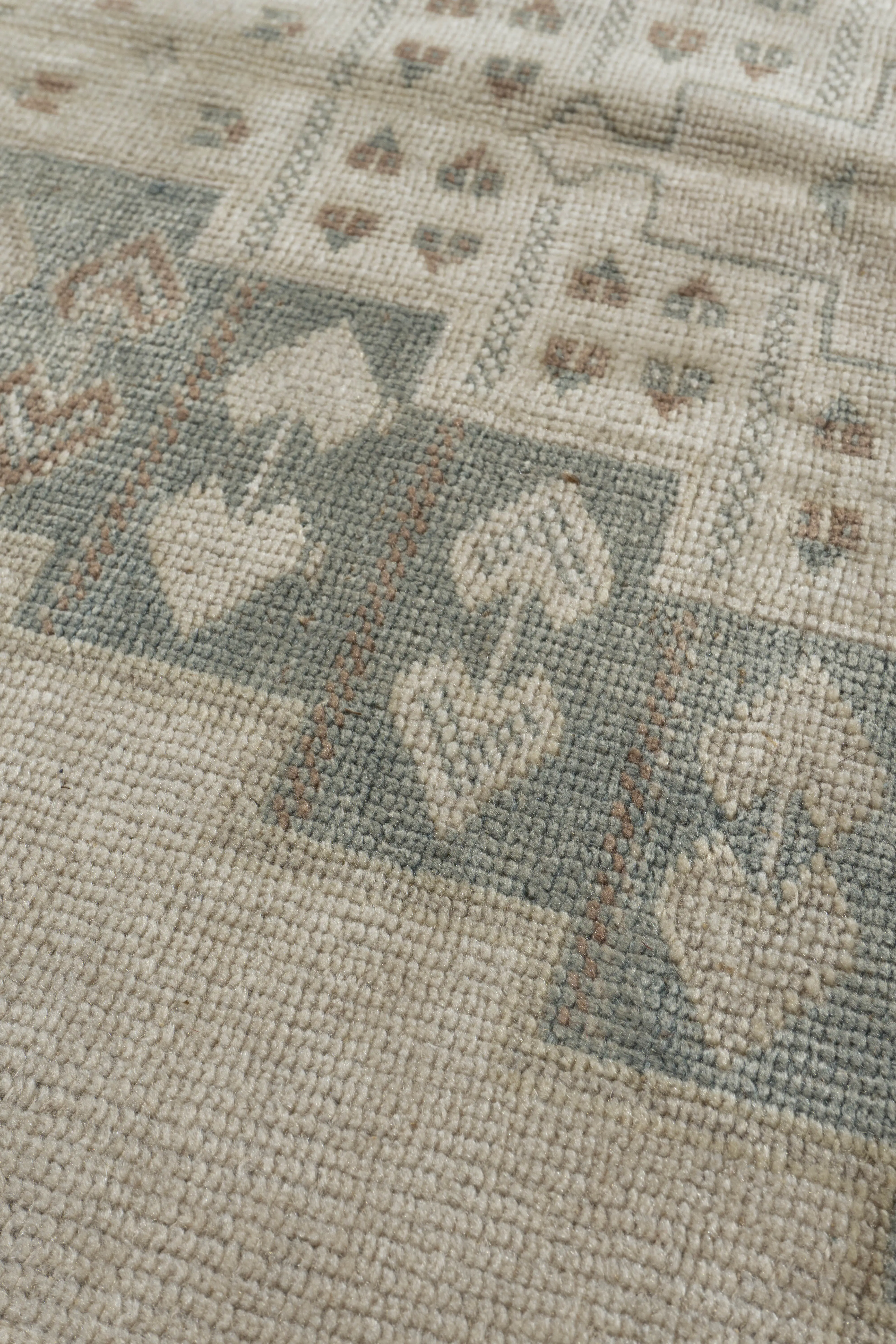 Oushak Hand Knotted Wool Rug 5'7 X 10'2 9 Oushak Hand Knotted Wool Rug 5'7 X 10'2