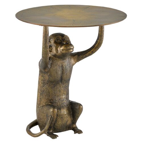 Abu Side Table, Antique Gold