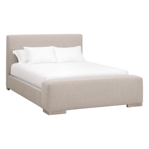 Winnie Platform Bed, Performance Jute Boucle