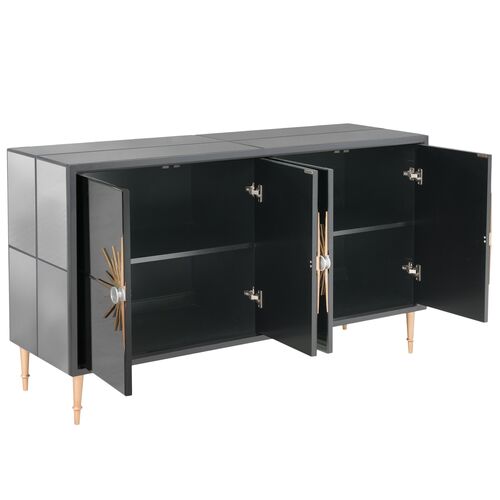 Geneva Server/Sideboard, Smoked Mirror/Black 3 Geneva Server/Sideboard, Smoked Mirror/Black