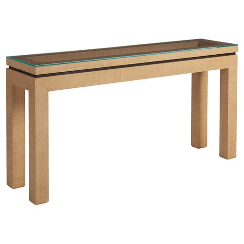 Harbor Raffia Console Table, Natural 1 Harbor Raffia Console Table, Natural