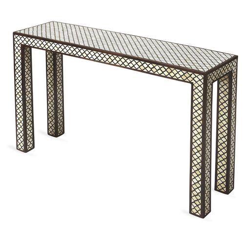 Pia Bone-Inlay Console, Ivory 1 Pia Bone-Inlay Console, Ivory