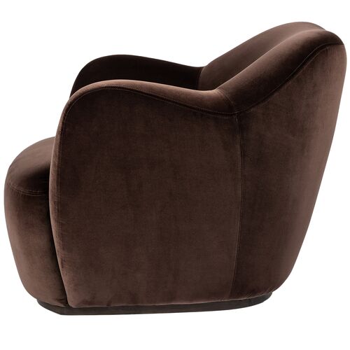 Norah Swivel Chair, Cocoa Velvet 4 Norah Swivel Chair, Cocoa Velvet