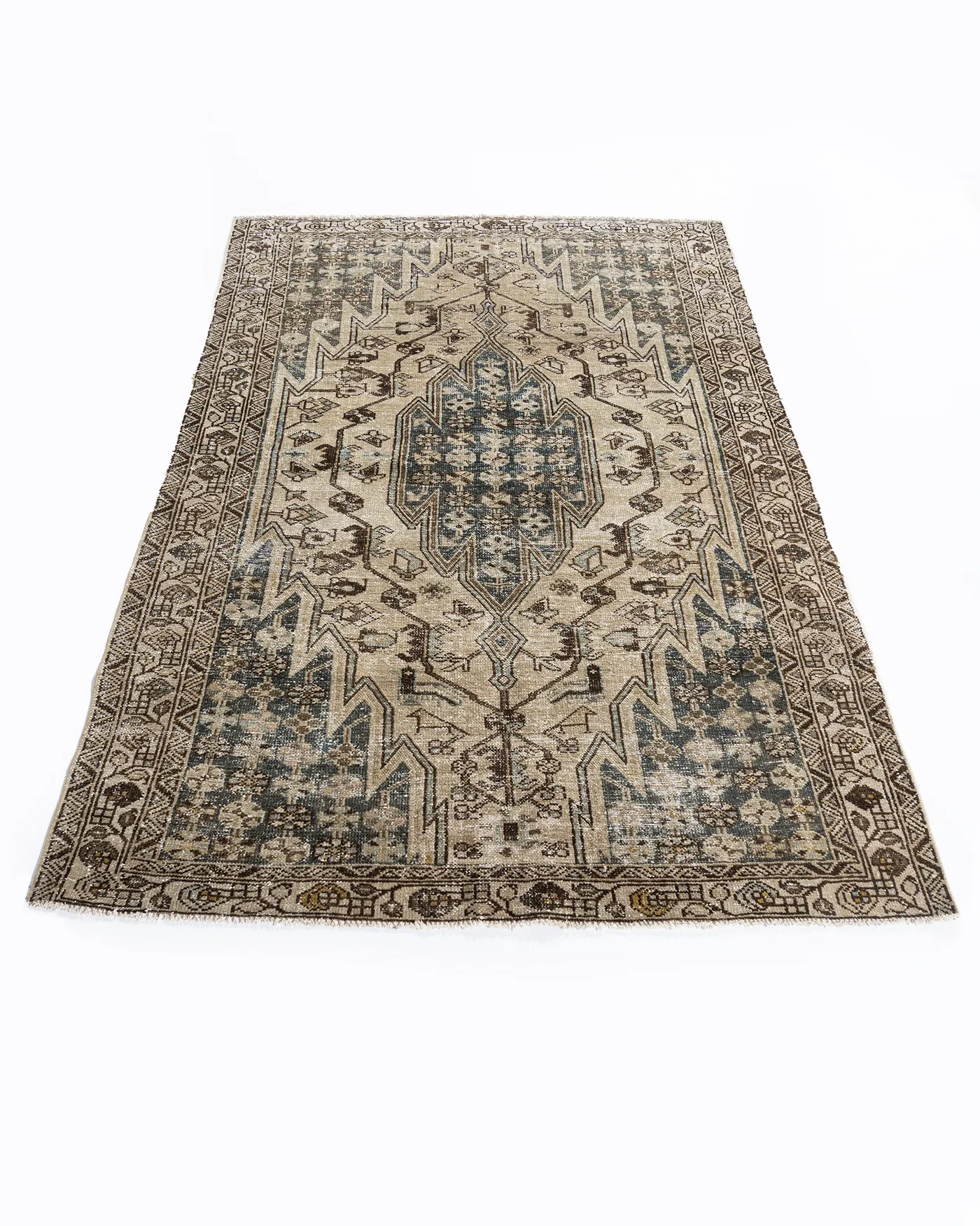 Persian Distressed Mazlagan Rug 4'5X6'3 5 Persian Distressed Mazlagan Rug 4'5X6'3