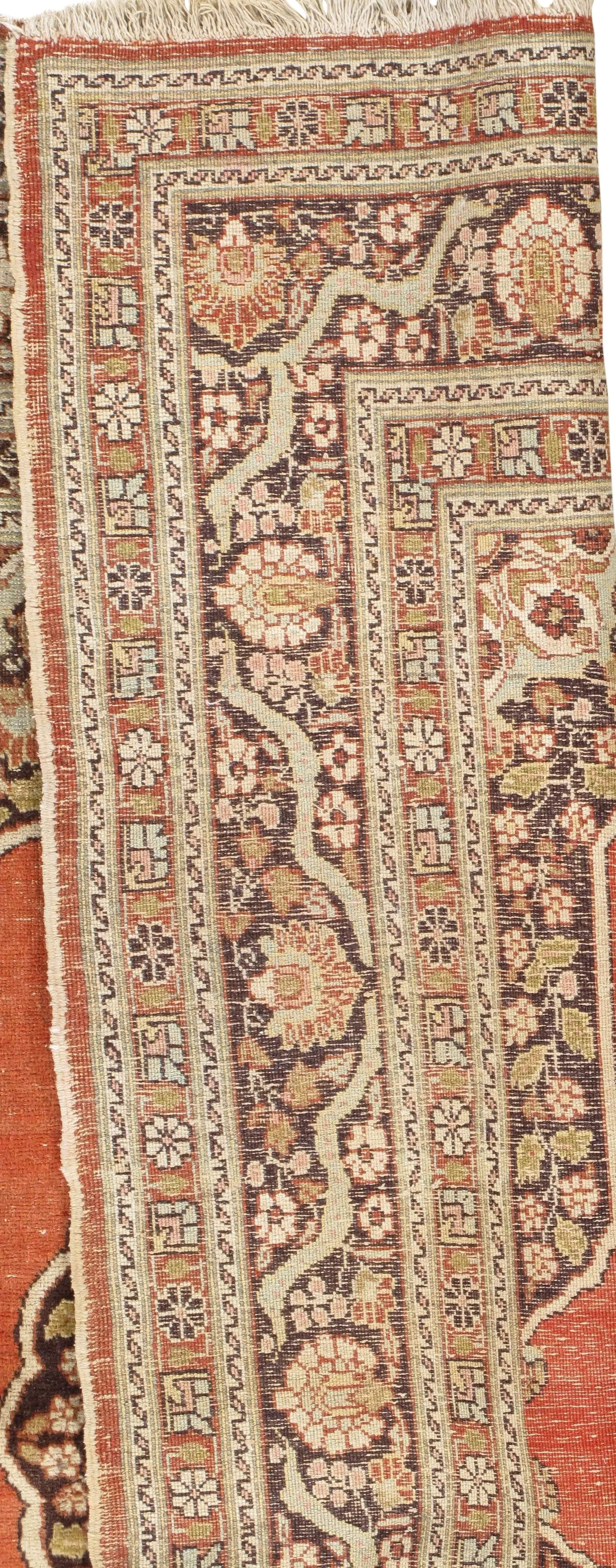 Antique Tabriz Rug, 4'2" x 5'11" 4 Antique Tabriz Rug, 4'2" x 5'11"