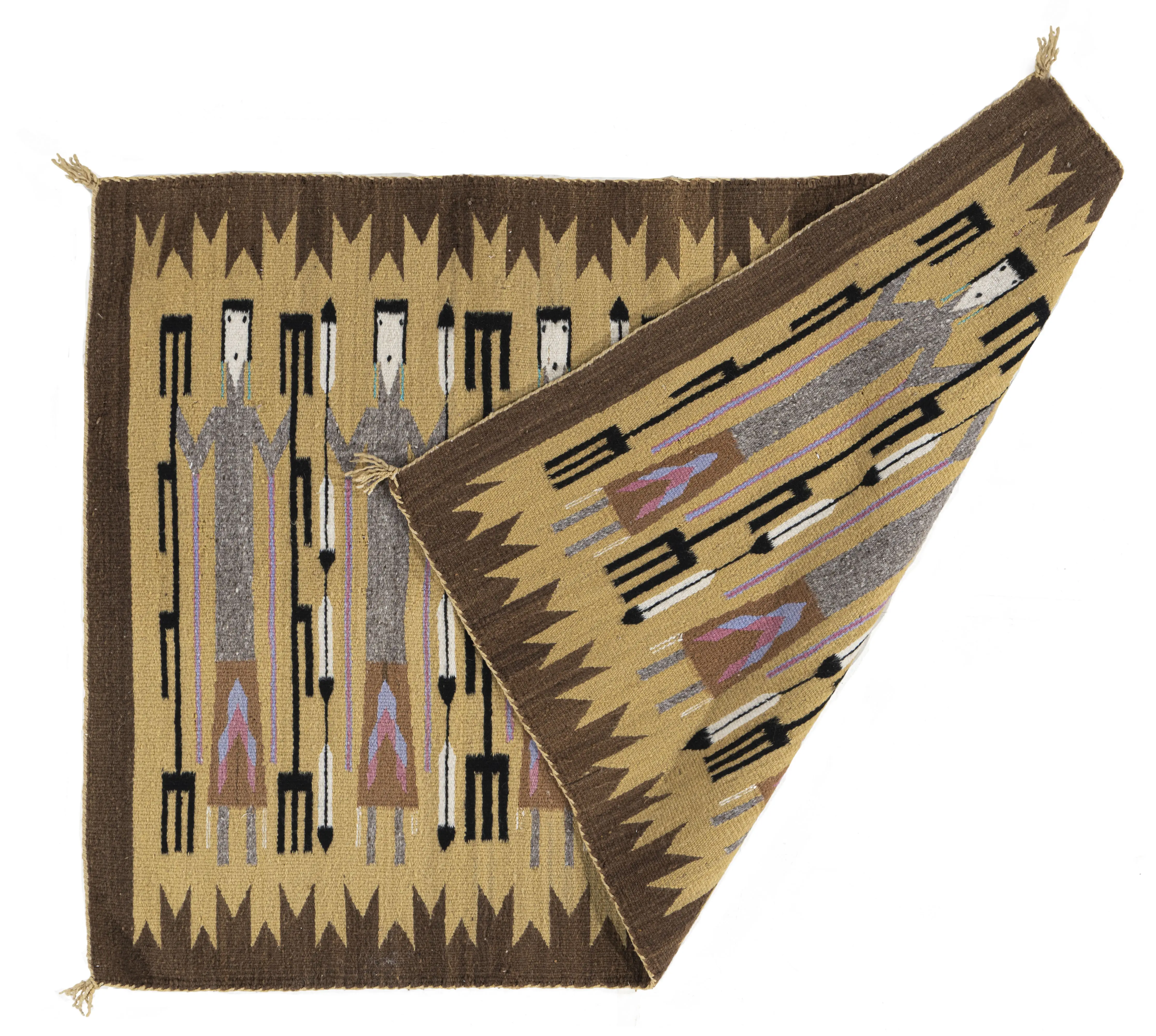 Yei Navajo Rug 3' X 4'2 4 Yei Navajo Rug 3' X 4'2