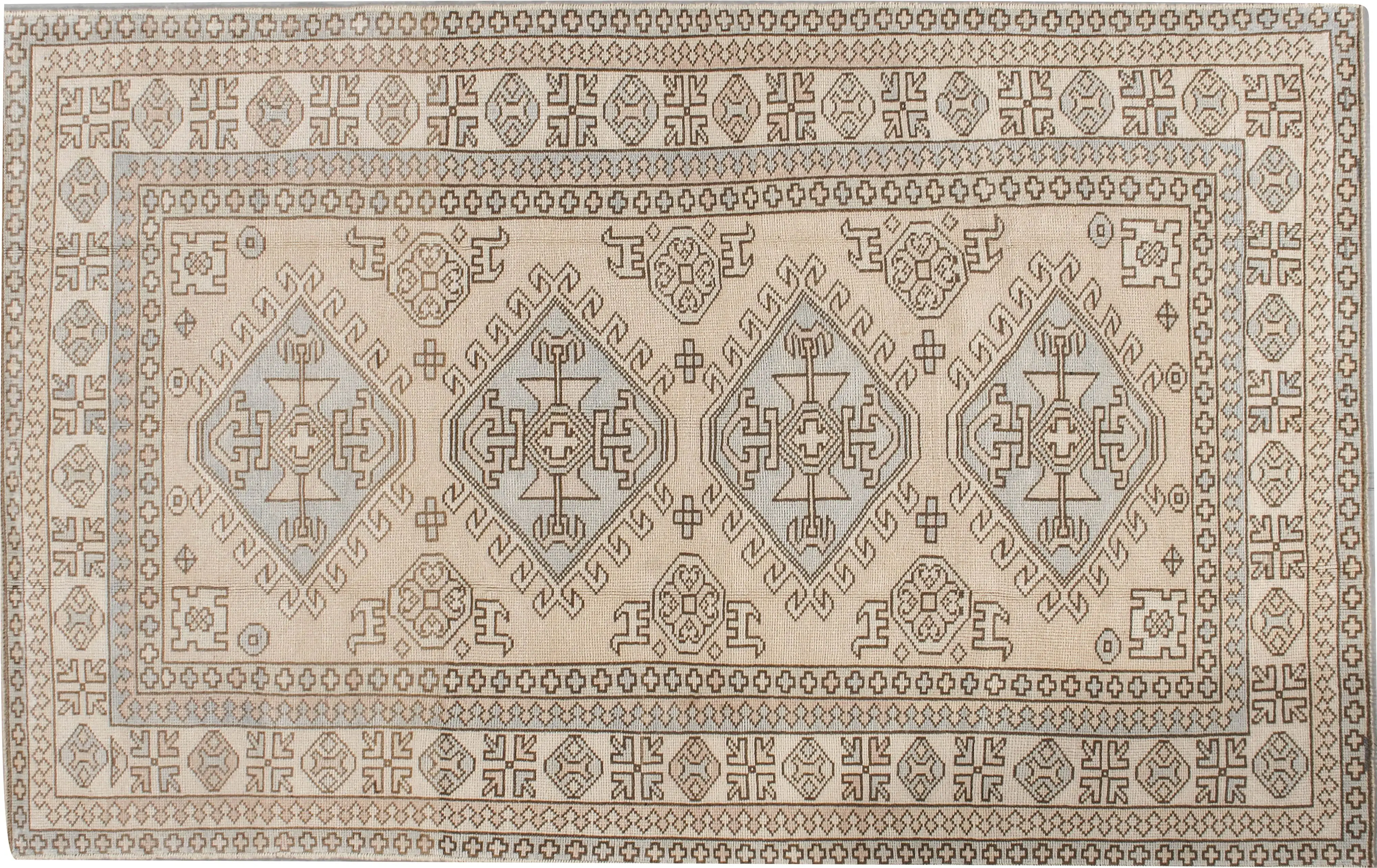 Turkish Oushak Rug 5' X 6'8 1 Turkish Oushak Rug 5' X 6'8