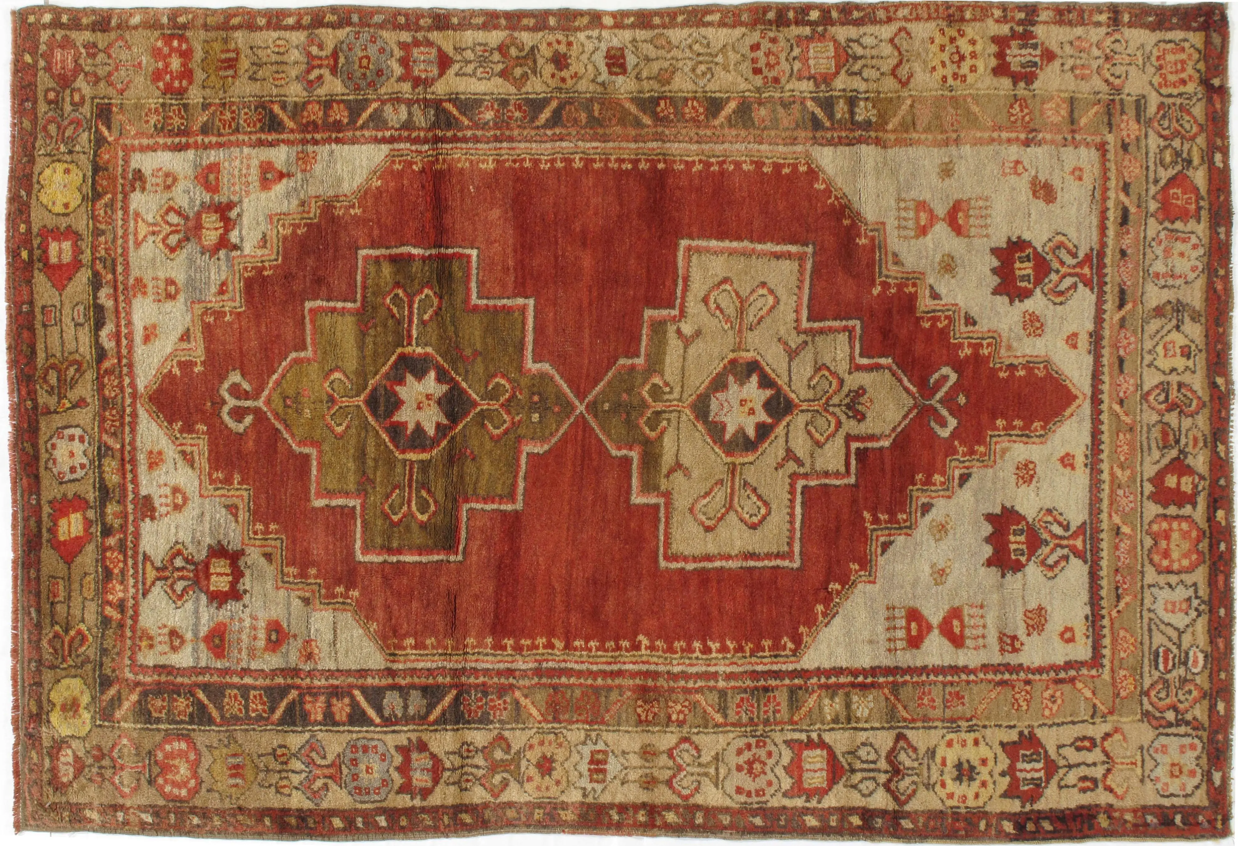 Turkish Oushak Hand-Knotted 4'5" X 6'4 1 Turkish Oushak Hand-Knotted 4'5" X 6'4