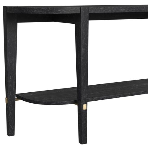 Everett 64" Console Table, Black Wash 3 Everett 64" Console Table, Black Wash