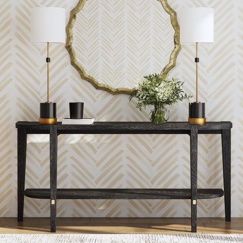 Everett 64" Console Table, Black Wash 5 Everett 64" Console Table, Black Wash